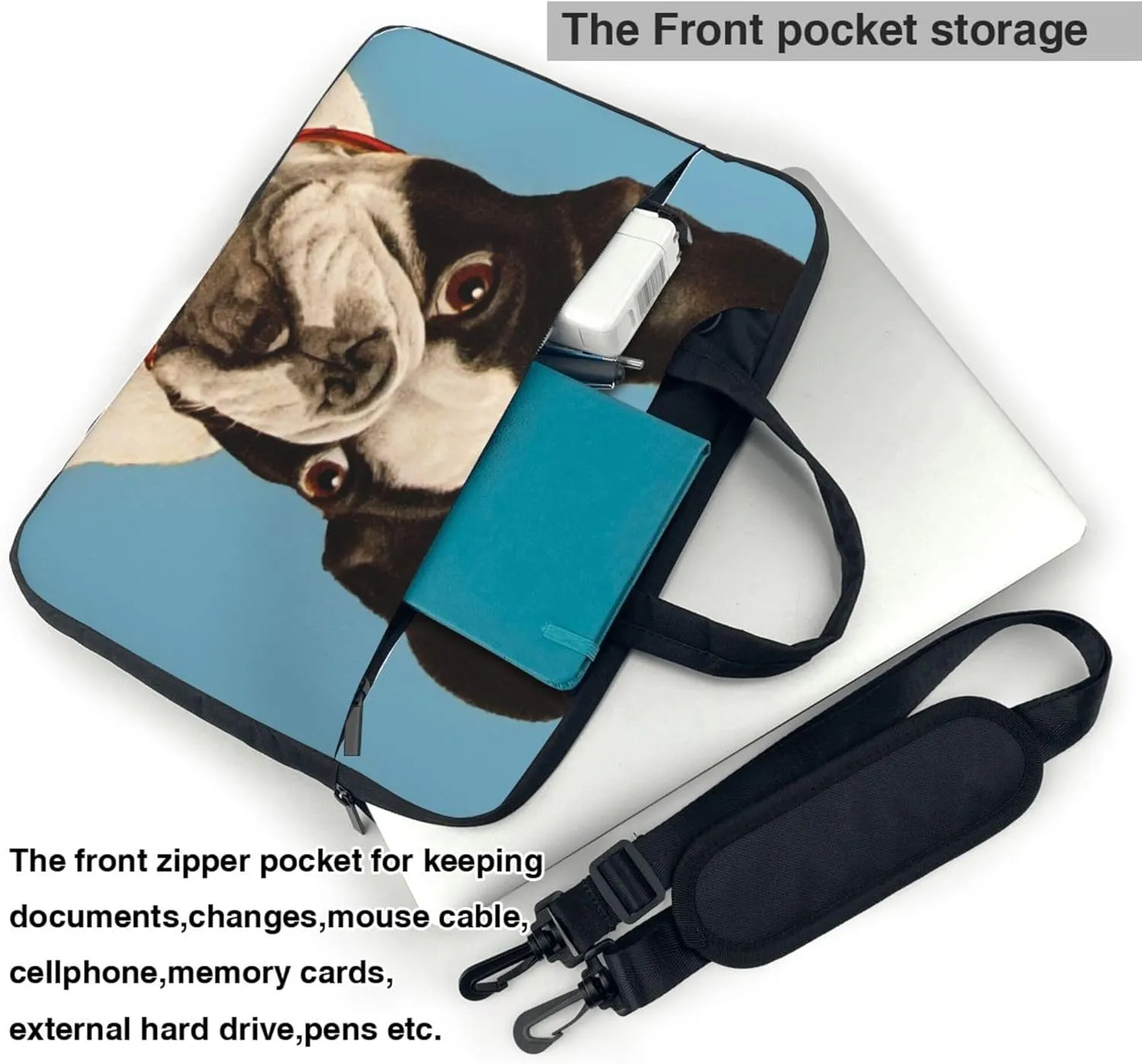 Golden Retrievers Laptop Shoulder Bag ​for Men Women, Computer Carrying Case Messenger Bag with Strap