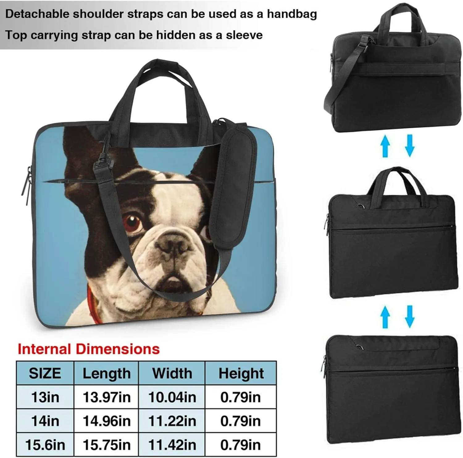 Golden Retrievers Laptop Shoulder Bag ​for Men Women, Computer Carrying Case Messenger Bag with Strap