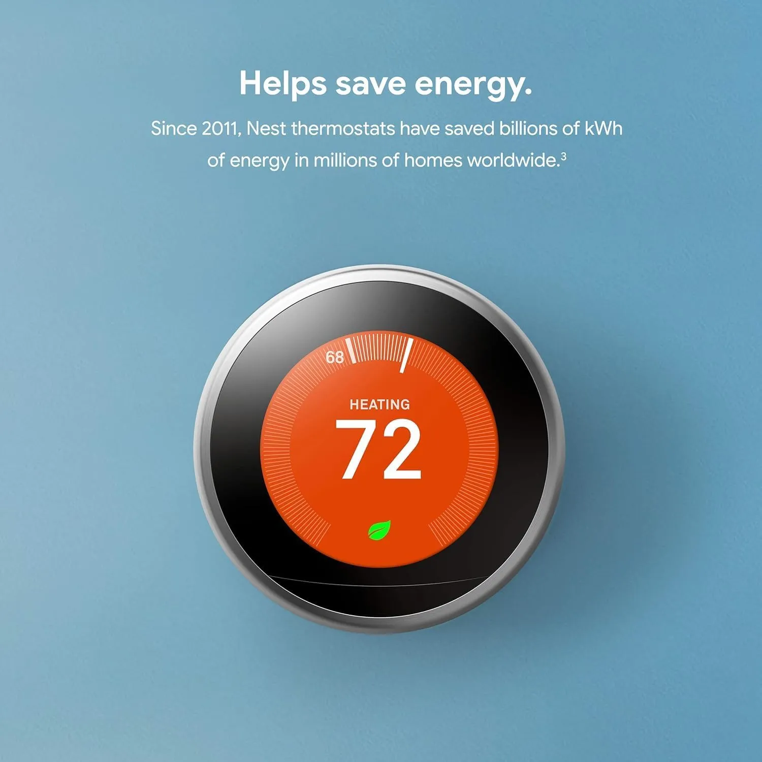Google Nest Learning Thermostat - 3rd Gen - Programmable Smart Thermostat for Home - Compatible with Alexa (Mirror Black)