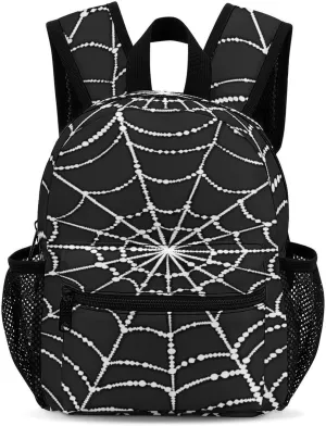 Goth Spider Web Backpack Cute Laptop Bag Mini Shoulder Bags Travel Casual Daypacks 13 Inch