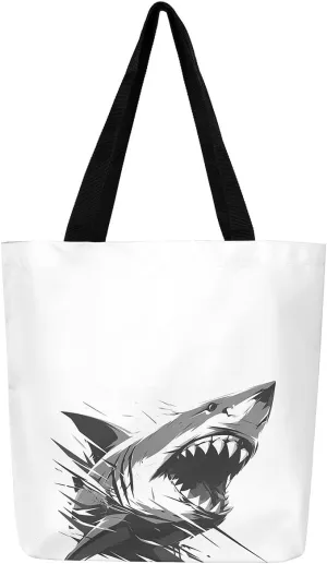 Gothic Canvas Tote Bag for Women,Black Cat Large Capacity Gym Bag,Exotic Kitten Bags