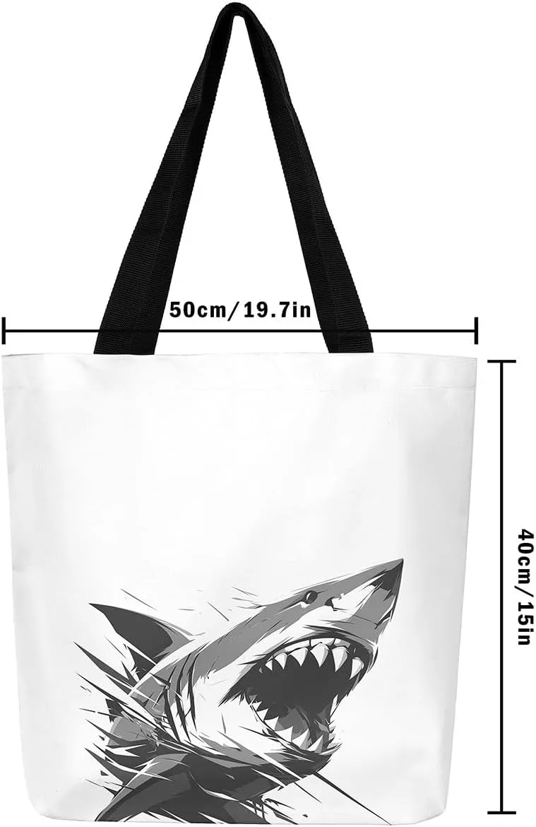 Gothic Canvas Tote Bag for Women,Black Cat Large Capacity Gym Bag,Exotic Kitten Bags