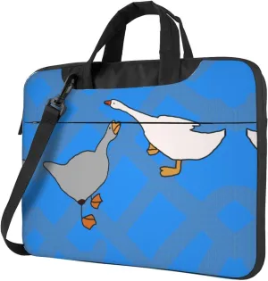 Gray Goose Picture Oxford Cloth Shoulder Laptop Bag Stylish And Protective Shockproof Soft Lining