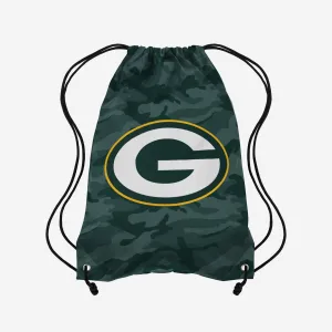 Green Bay Packers Big Logo Camo Drawstring Backpack