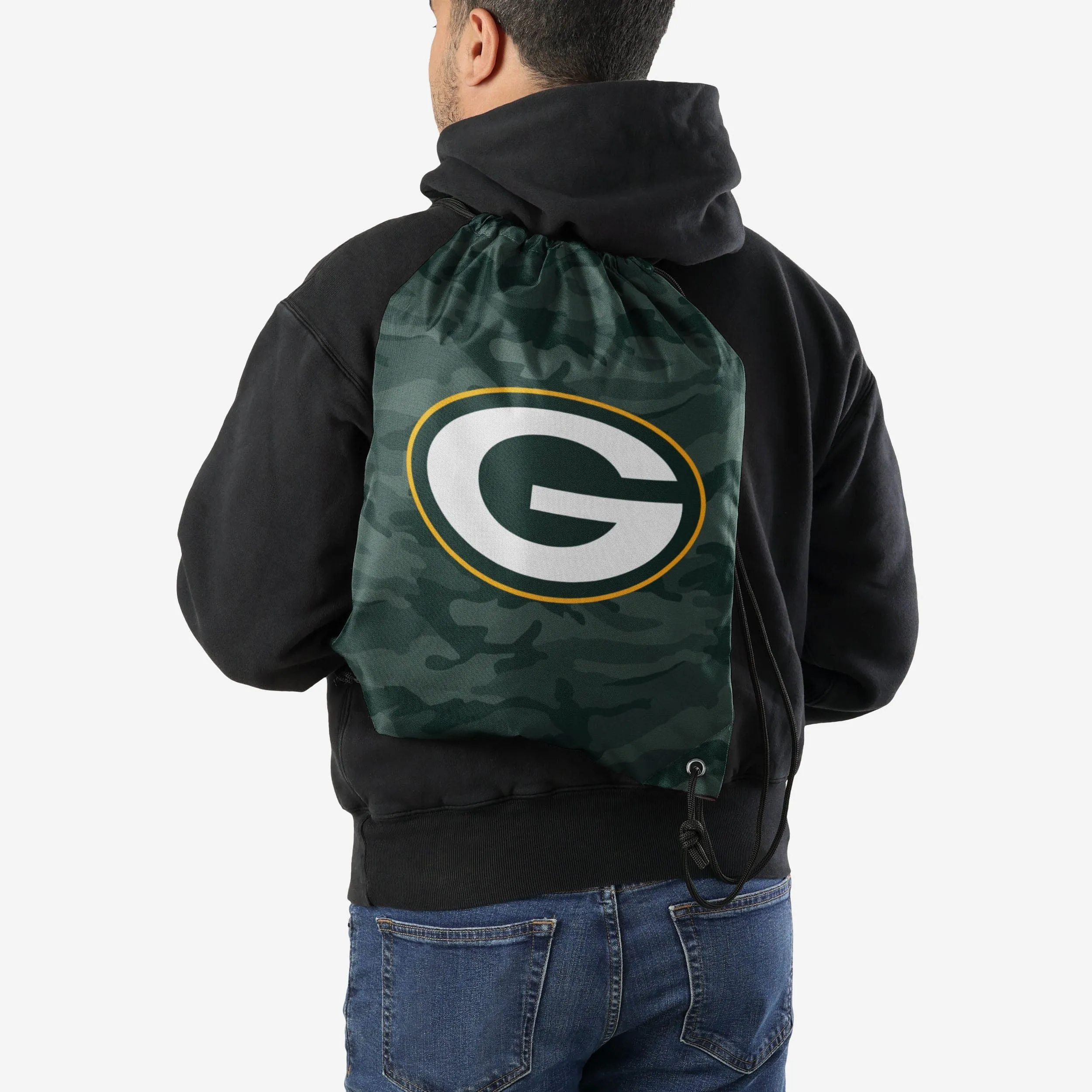 Green Bay Packers Big Logo Camo Drawstring Backpack