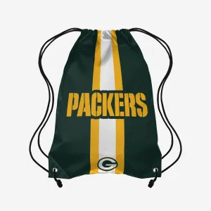 Green Bay Packers Team Stripe Wordmark Drawstring Backpack