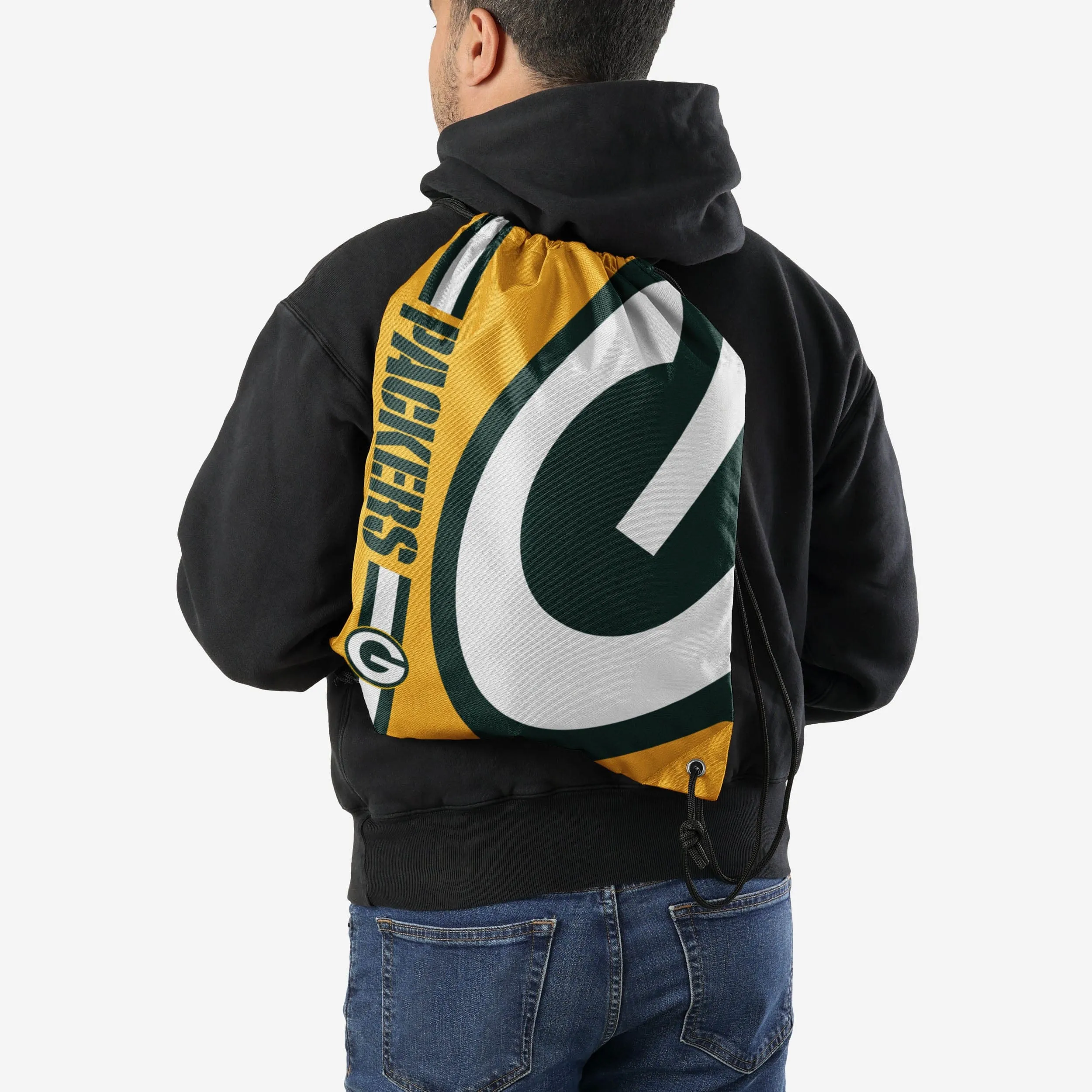 Green Bay Packers Yellow Alternate Color Big Logo Drawstring Backpack
