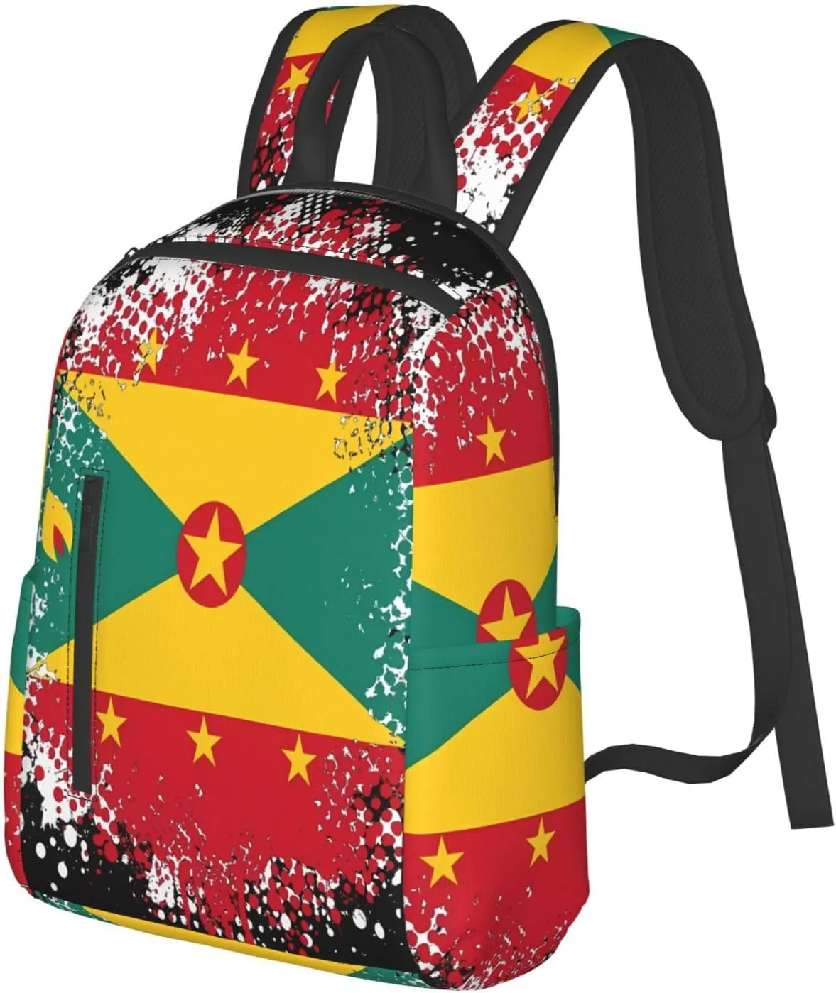 Grenada Flag Casual Backpacks Large Capacity Laptop Backpack Sports Fitness Rucksack Travel Carry-On Daypack Work Bag for Outdoor Camping