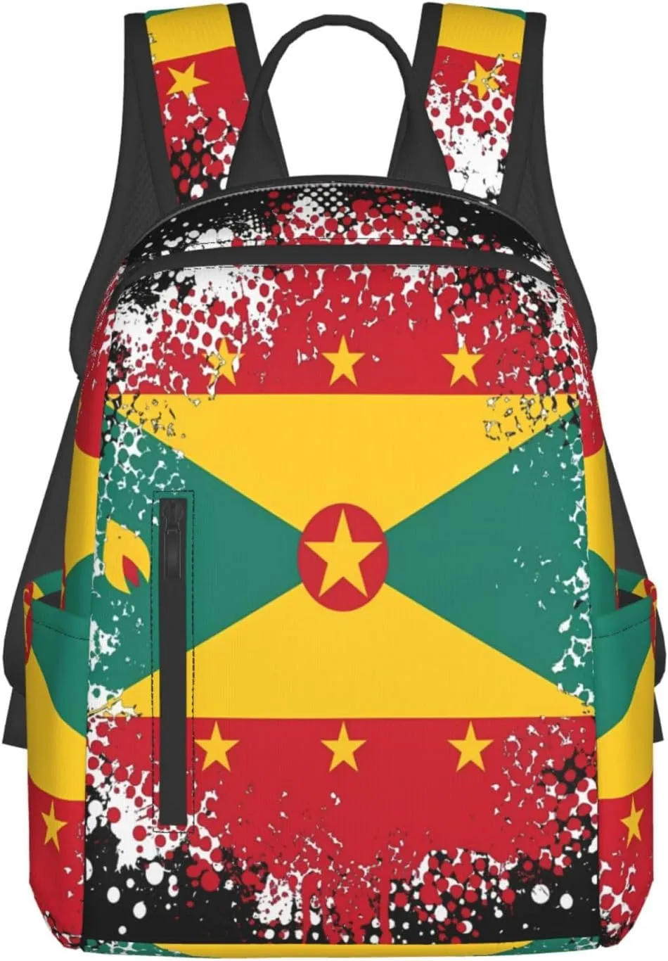 Grenada Flag Casual Backpacks Large Capacity Laptop Backpack Sports Fitness Rucksack Travel Carry-On Daypack Work Bag for Outdoor Camping