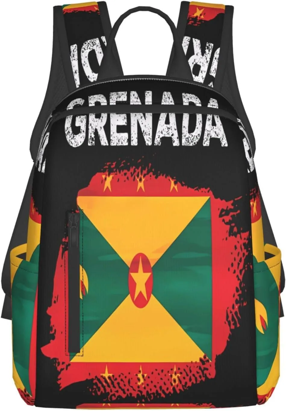 Grenada Flag Grenadian Proud Roots Casual Backpacks Large Capacity Laptop Backpack Sports Fitness Rucksack Travel Carry-On Daypack Work Bag for Outdoor Camping