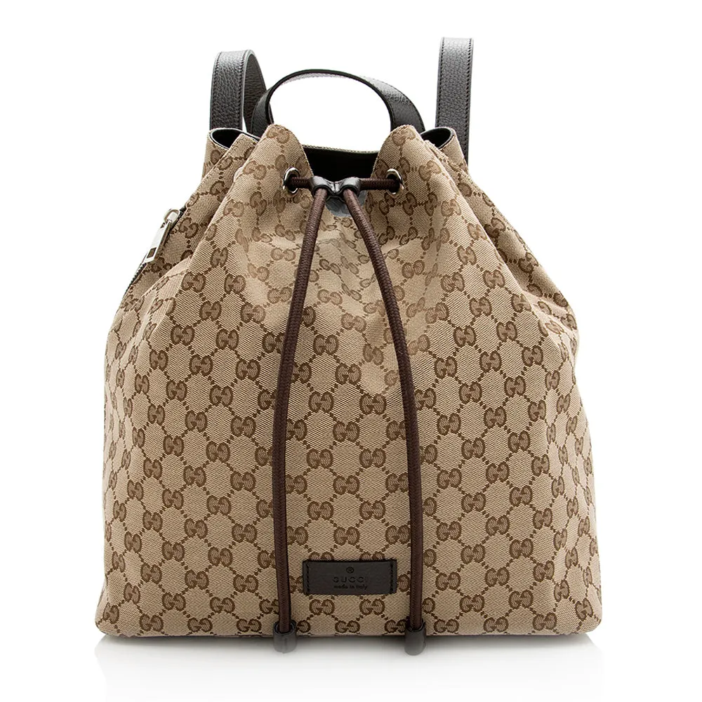 Gucci GG Canvas Drawstring Backpack (SHF-20580)