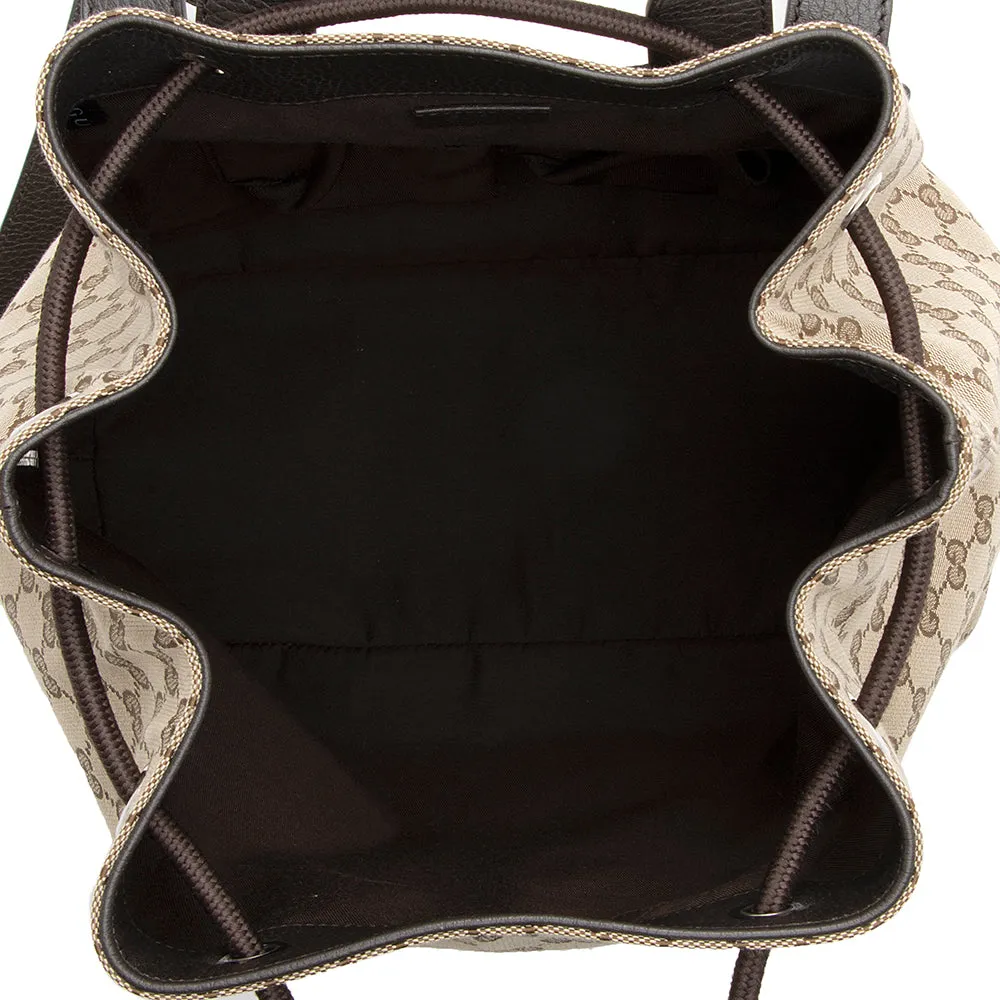 Gucci GG Canvas Drawstring Backpack (SHF-20580)