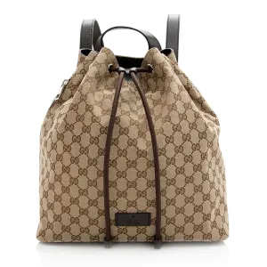 Gucci GG Canvas Drawstring Backpack (SHF-20580)