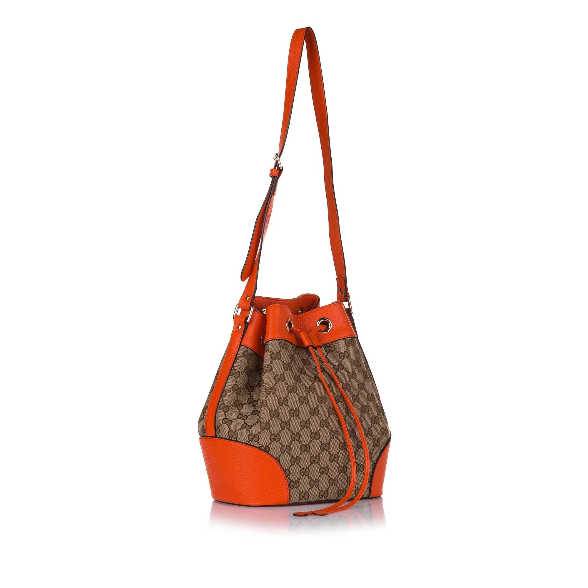 Gucci GG Canvas Drawstring Bucket Bag (SHG-34536)