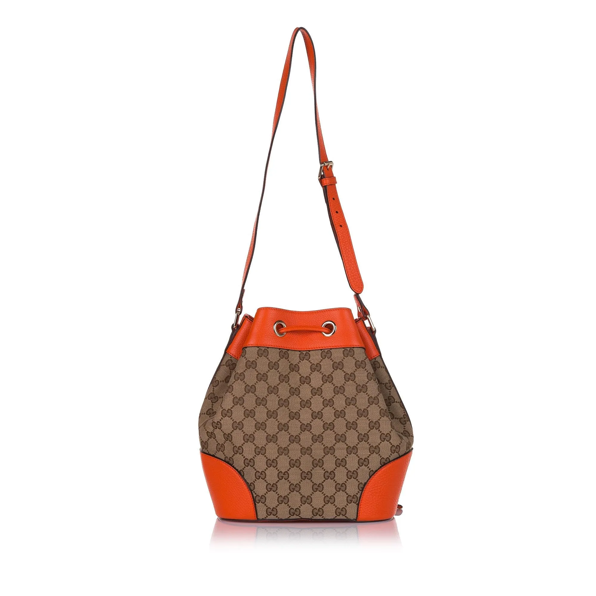 Gucci GG Canvas Drawstring Bucket Bag (SHG-34536)