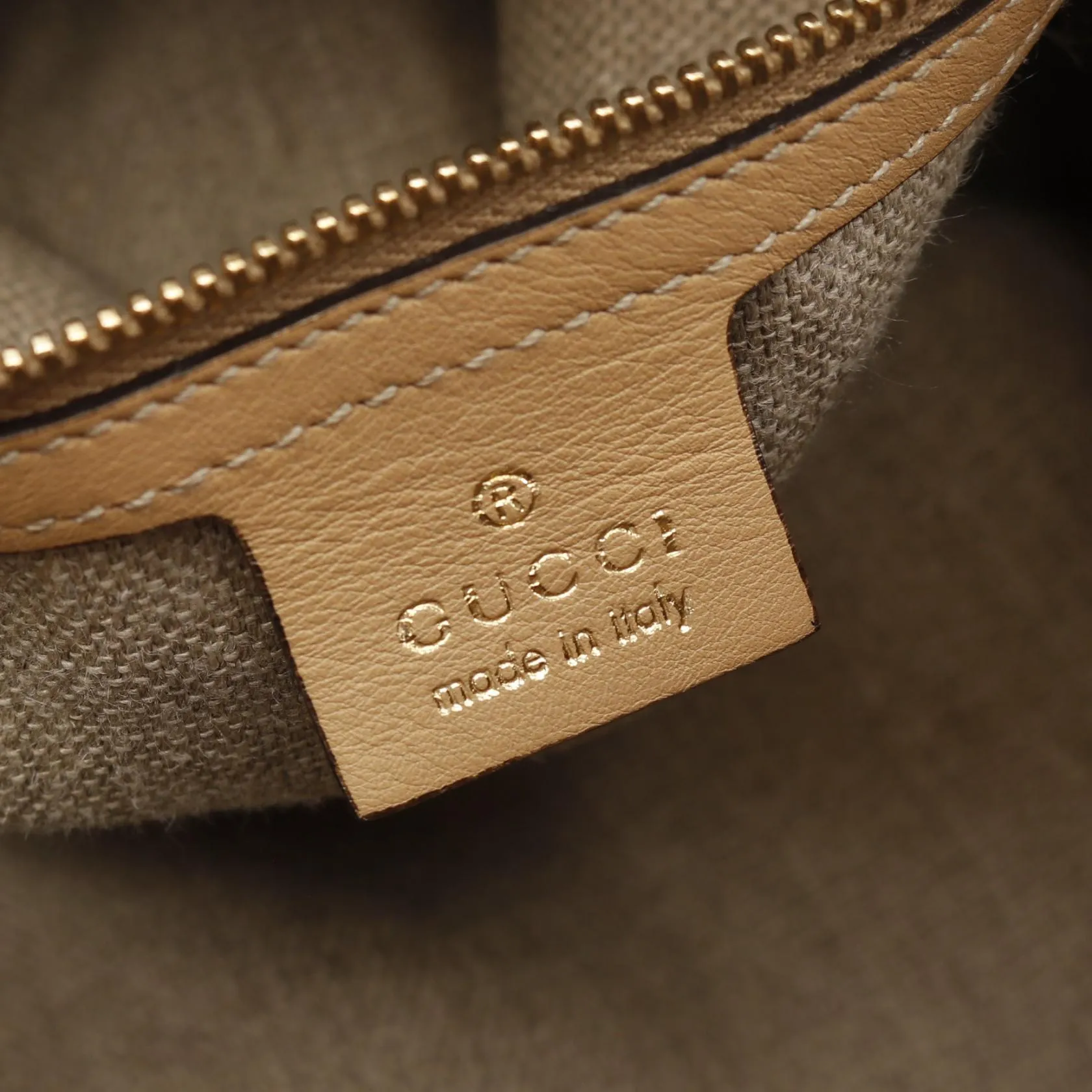 Gucci Indy Exotic Leather Handbag Brown
