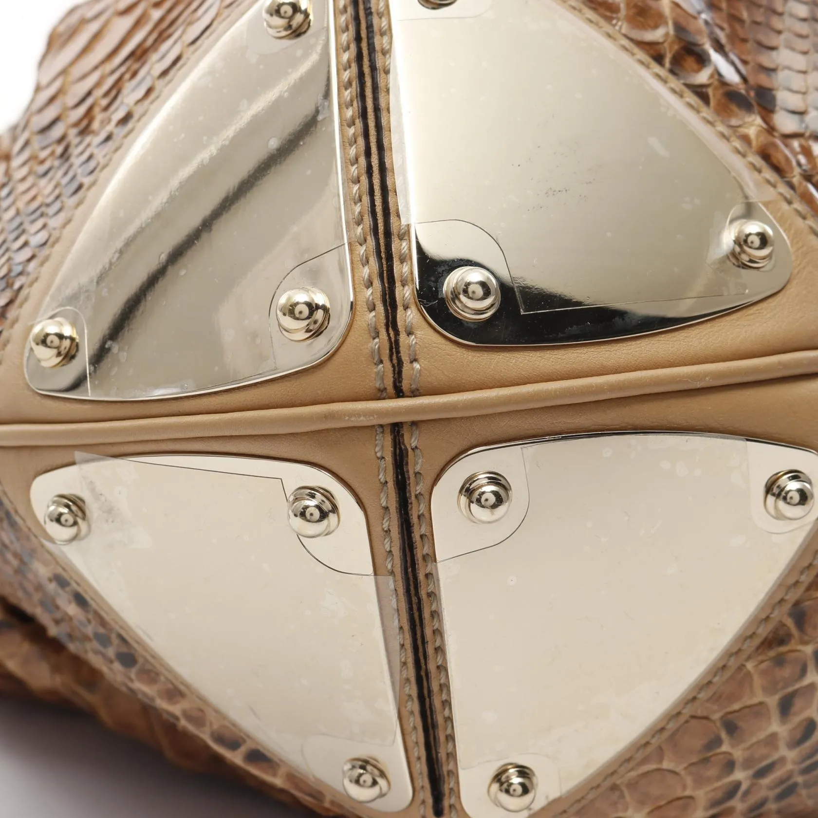 Gucci Indy Exotic Leather Handbag Brown