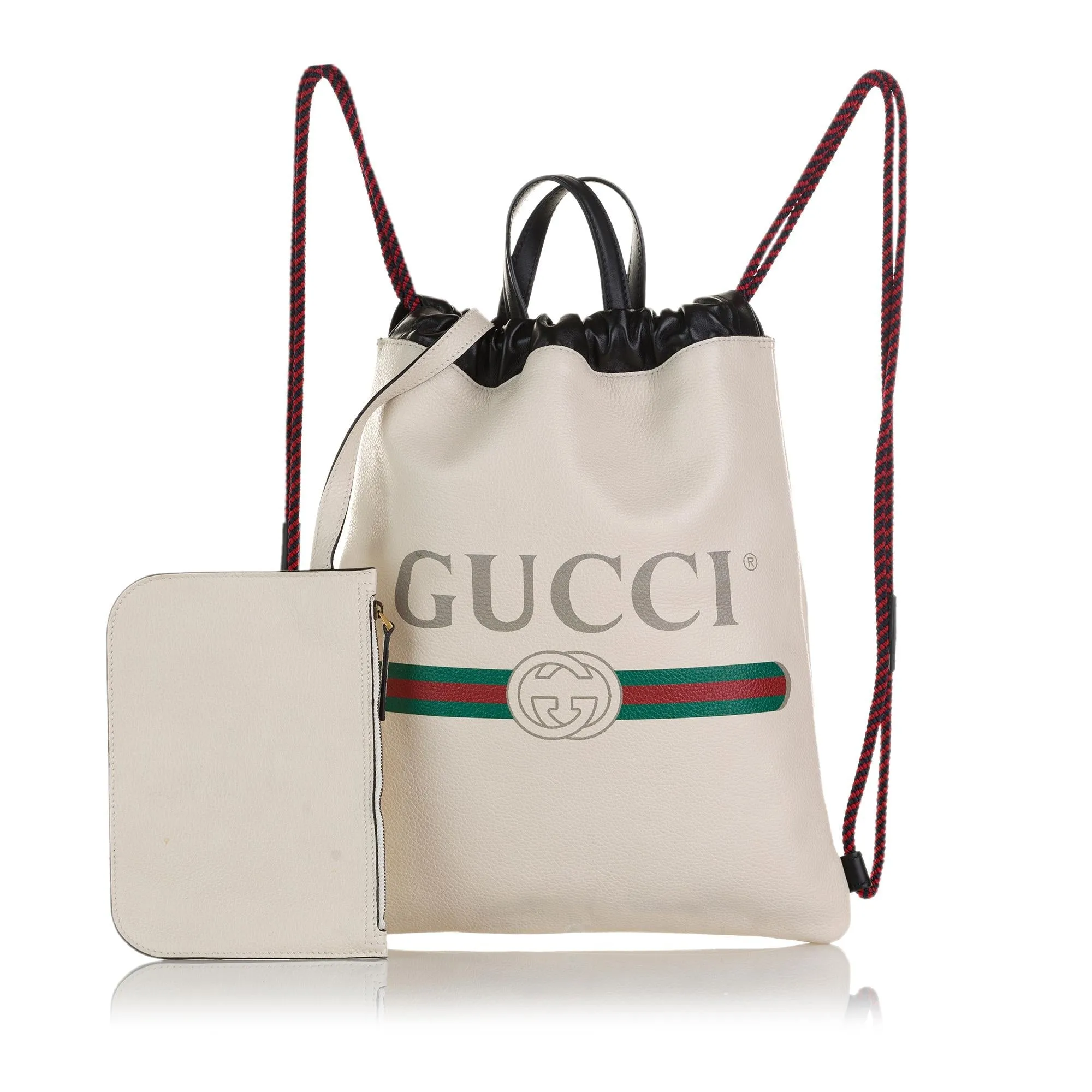 Gucci Logo Drawstring Backpack (SHG-Vl8urK)