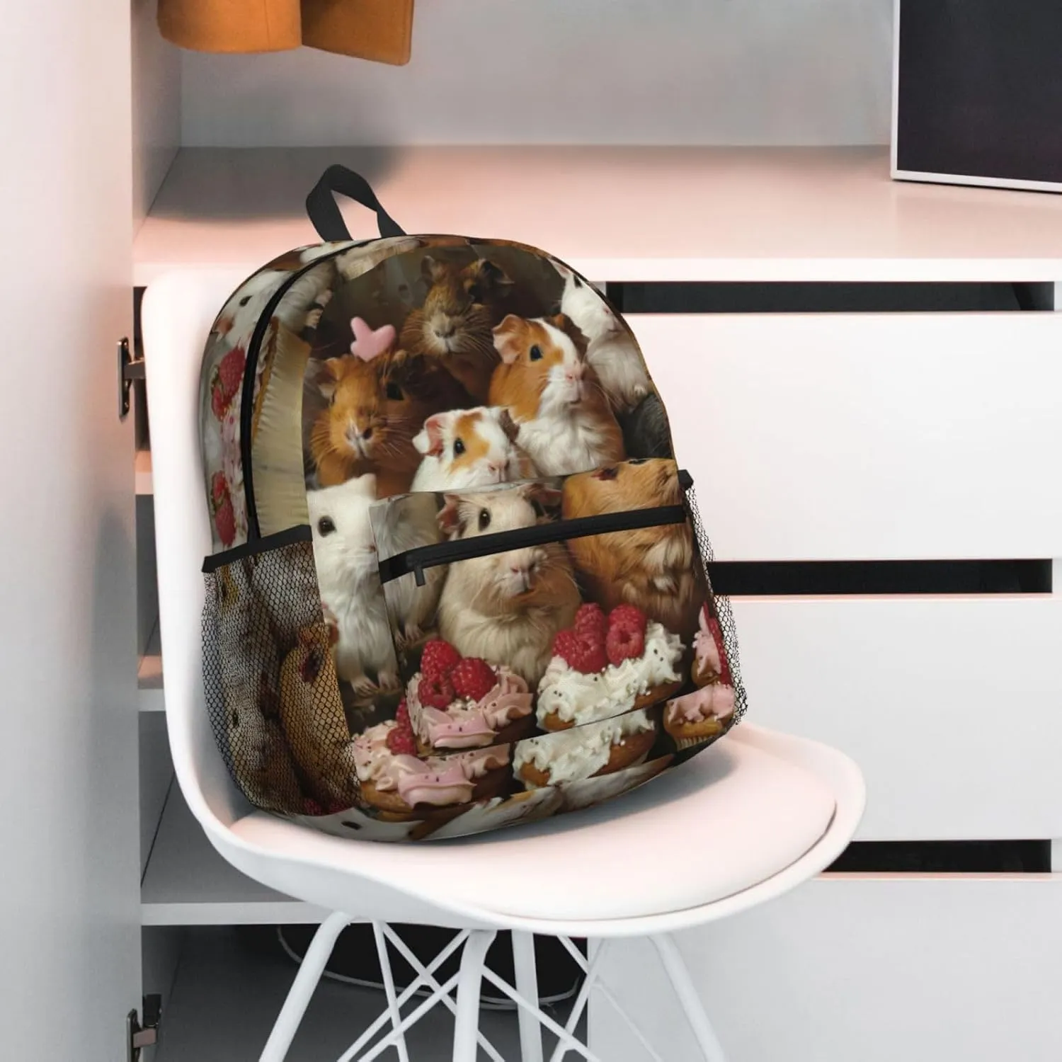 Guinea Pigs And Cupcakes Men Women Office Laptop Backpack,Work Bag 15.7 Inch Business Travel Bags Large Capacity