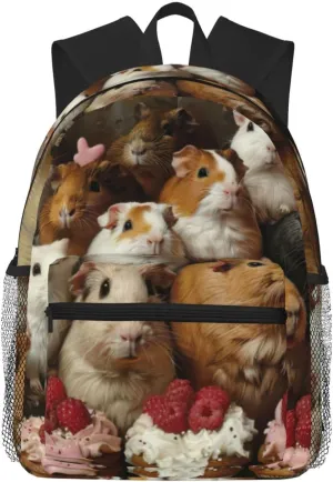 Guinea Pigs And Cupcakes Men Women Office Laptop Backpack,Work Bag 15.7 Inch Business Travel Bags Large Capacity