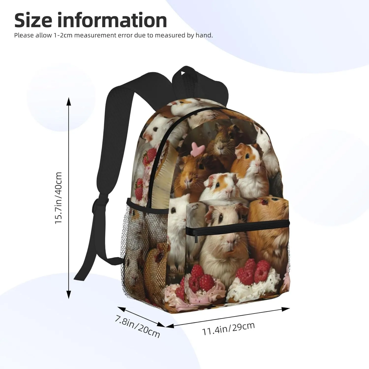 Guinea Pigs And Cupcakes Men Women Office Laptop Backpack,Work Bag 15.7 Inch Business Travel Bags Large Capacity
