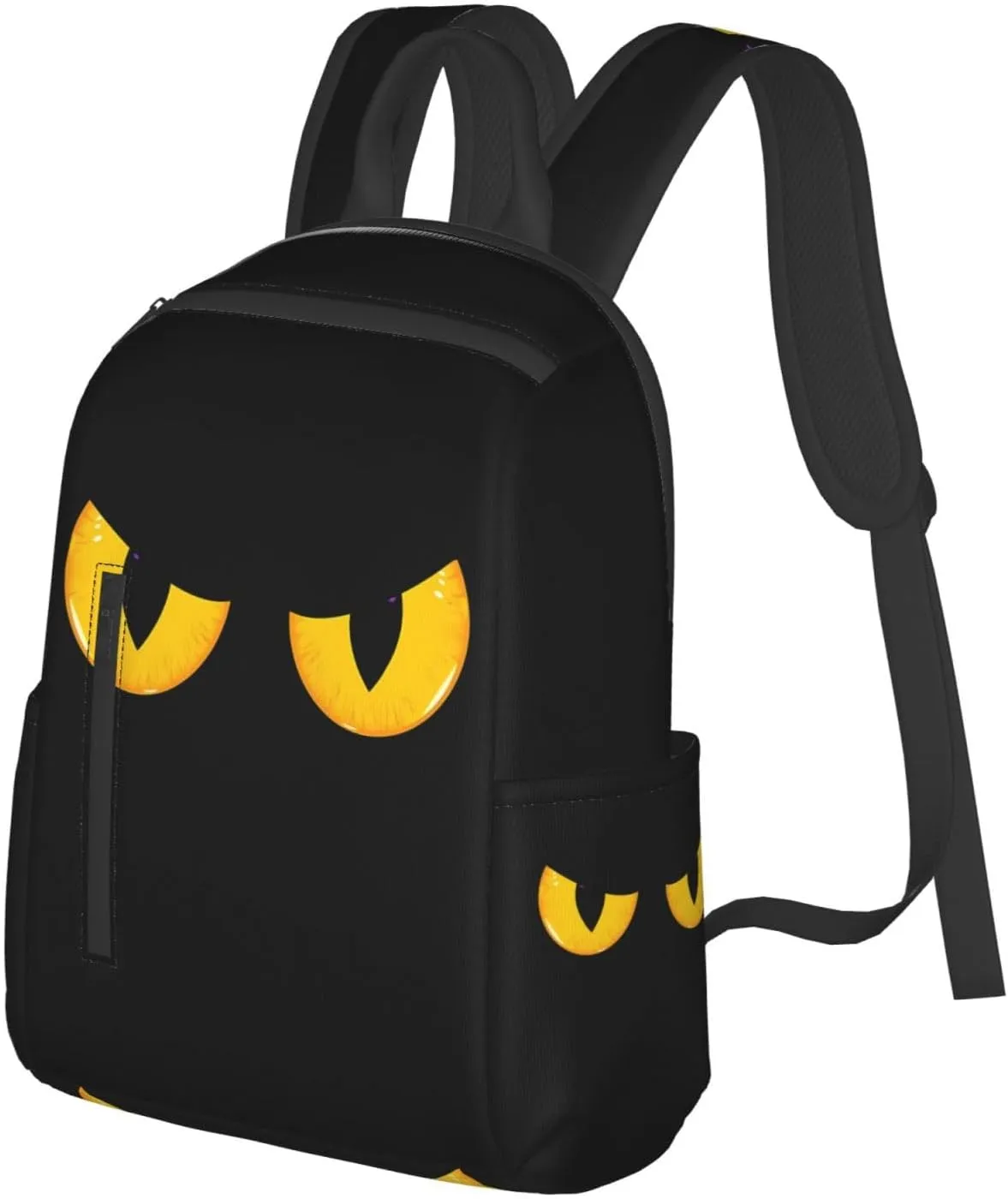 Halloween Scary Eyes Casual Backpacks Large Capacity Laptop Backpack Sports Rucksack Travel Daypack Adjustable Shoulder Strap Work Bag for Outdoor Camping