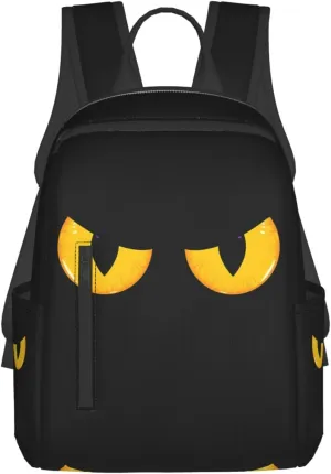 Halloween Scary Eyes Casual Backpacks Large Capacity Laptop Backpack Sports Rucksack Travel Daypack Adjustable Shoulder Strap Work Bag for Outdoor Camping