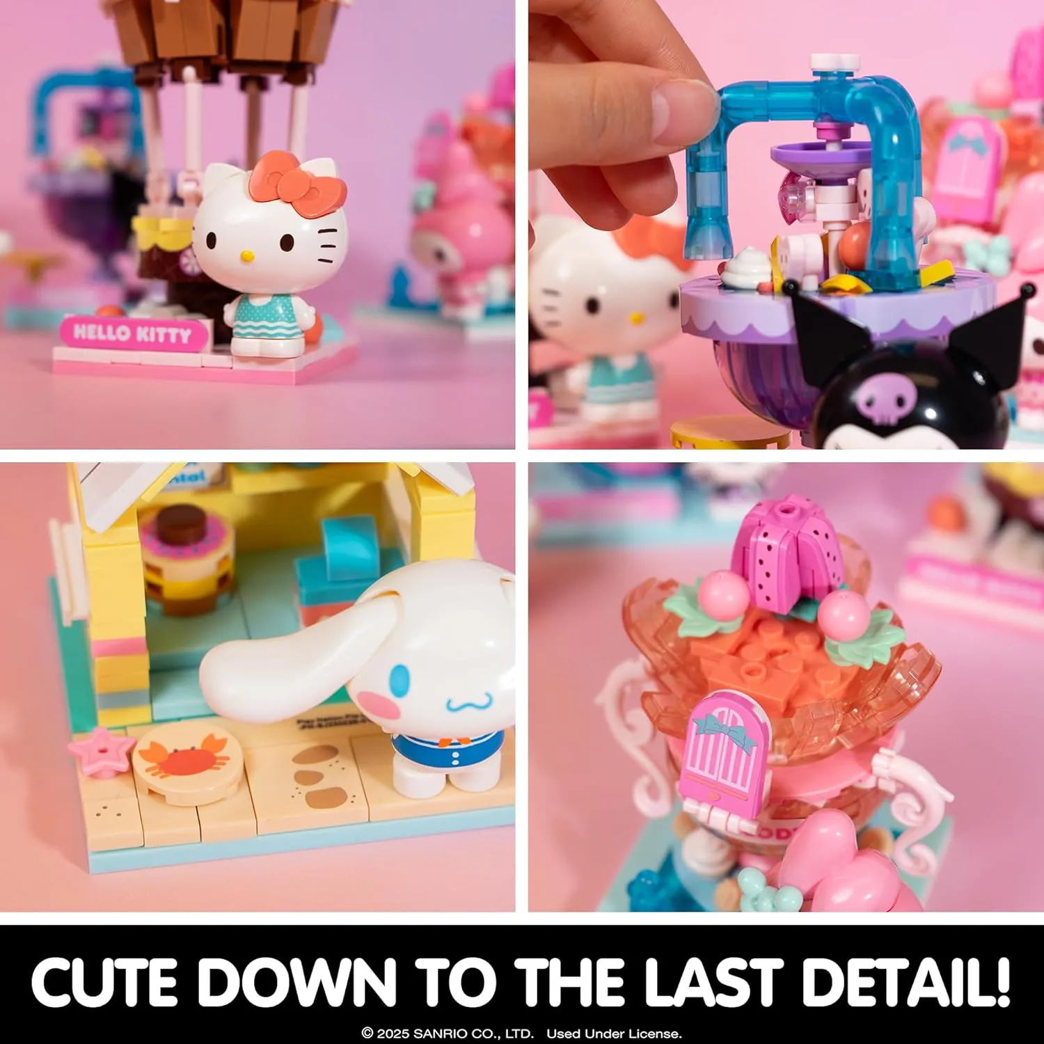 Hamee Sanrio Hello Kitty and Friends ‘Summer Wunderland Mini’ Cute Water Theme Park Building Block Set Birthday Gift, Party Favor, Stress Relief, Collectible Toy, Sanrio Fan, Relaxation – Kuromi