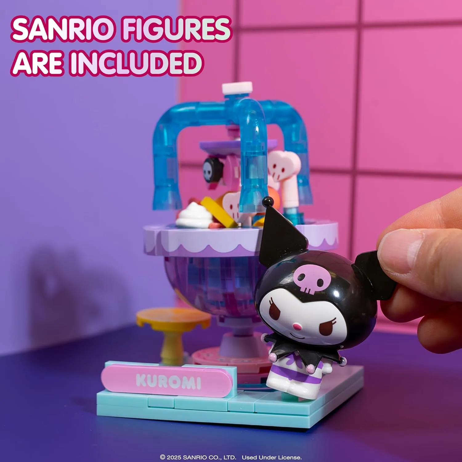 Hamee Sanrio Hello Kitty and Friends ‘Summer Wunderland Mini’ Cute Water Theme Park Building Block Set Birthday Gift, Party Favor, Stress Relief, Collectible Toy, Sanrio Fan, Relaxation – Kuromi