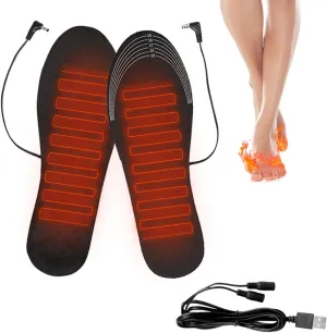 HAO Cuttable Heated Insoles, Rechargeable, Electric Heated Insoles for Outdoor, L(8-12)