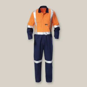 Hard Yakka Hi-Vis 2Tone Taped Cotton Drill Coveralls