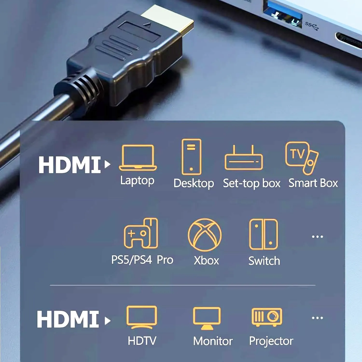 HDMI Cable 6 FT 10-Pack, 4K HDMI Computer Cable 6FT, Shielded HDMI 2.0 CL3 Rated Cord for Smart Monitor with Streaming TV, 4K, 1080P@144Hz,ARC & CL3 Rated for Laptop, Monitor, PS5, PS4, Xbox, Soundbar