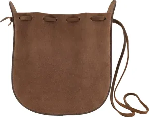 Heather's, Multipurpose Rounded Shoulder Bag with Strap for Travel - Handmade from Full Grain Leather - Cinnamon