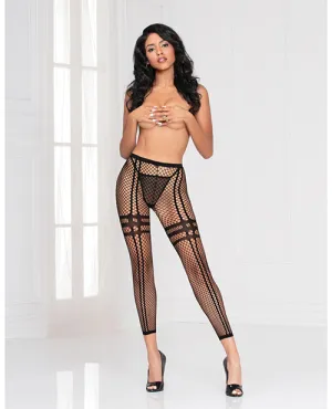 Hella Raw Industrial Net Leggings w/Stripe Details Black O/S