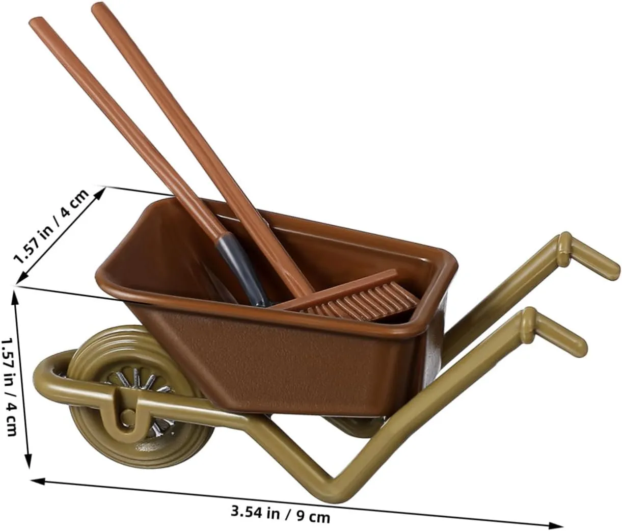 HEMOTON 2 Sets Miniature Farm Tools of Realistic Mini Decor for Houses for Creating Scenes Mini Landscapes Safe and Reliable Materials
