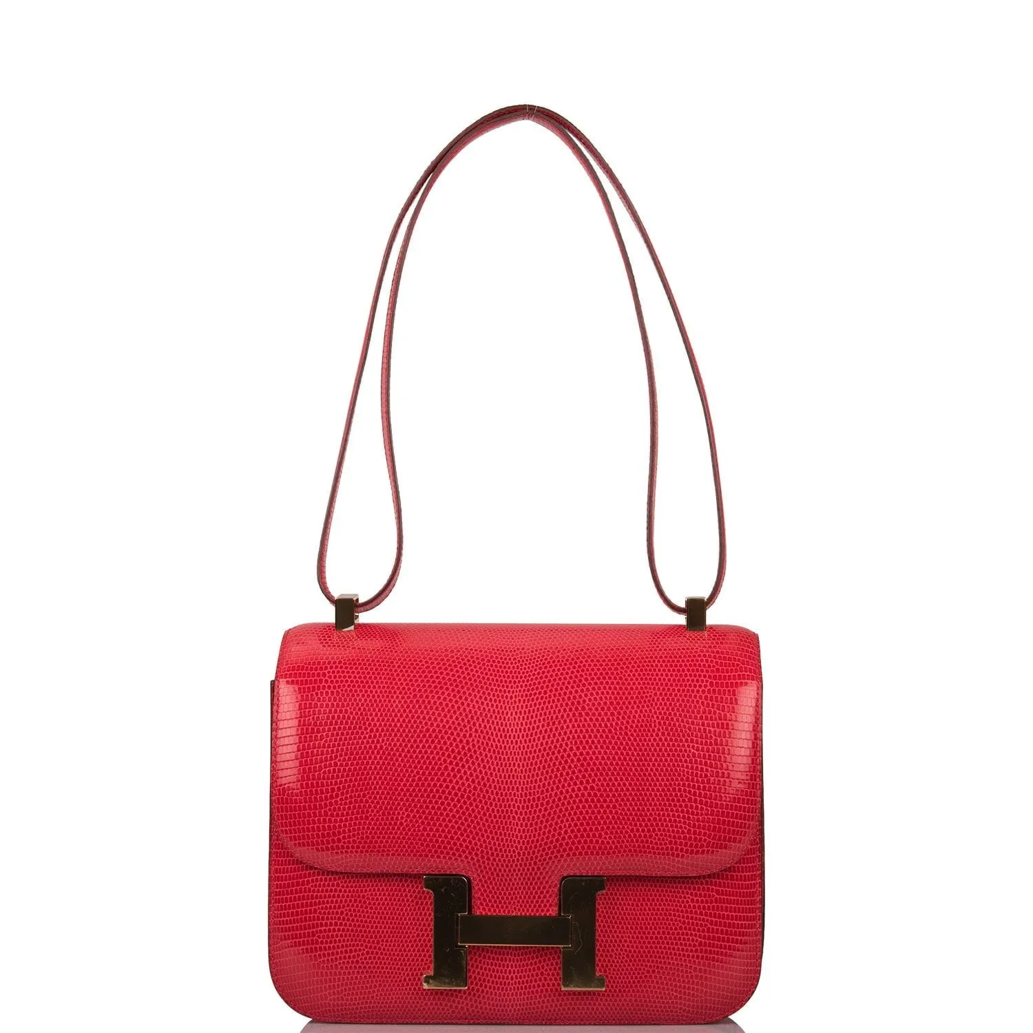 Hermes Constance 24 Rouge Exotique Lizard Niloticus Gold Hardware