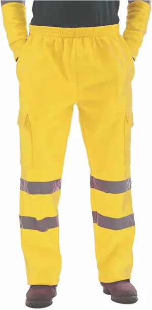 Hi Vis Lightweight Traffic Safety Work Pants for Men Industrial Cargo Pant Waterproof Rain Pants for Hiking Fishing