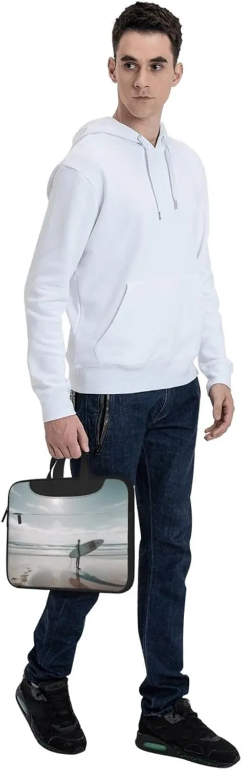 Holding a Surfboard Laptop Bag Laptop Messenger Shoulder Bag Travel Computer Bag for Women Men