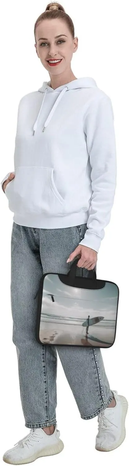 Holding a Surfboard Laptop Bag Laptop Messenger Shoulder Bag Travel Computer Bag for Women Men