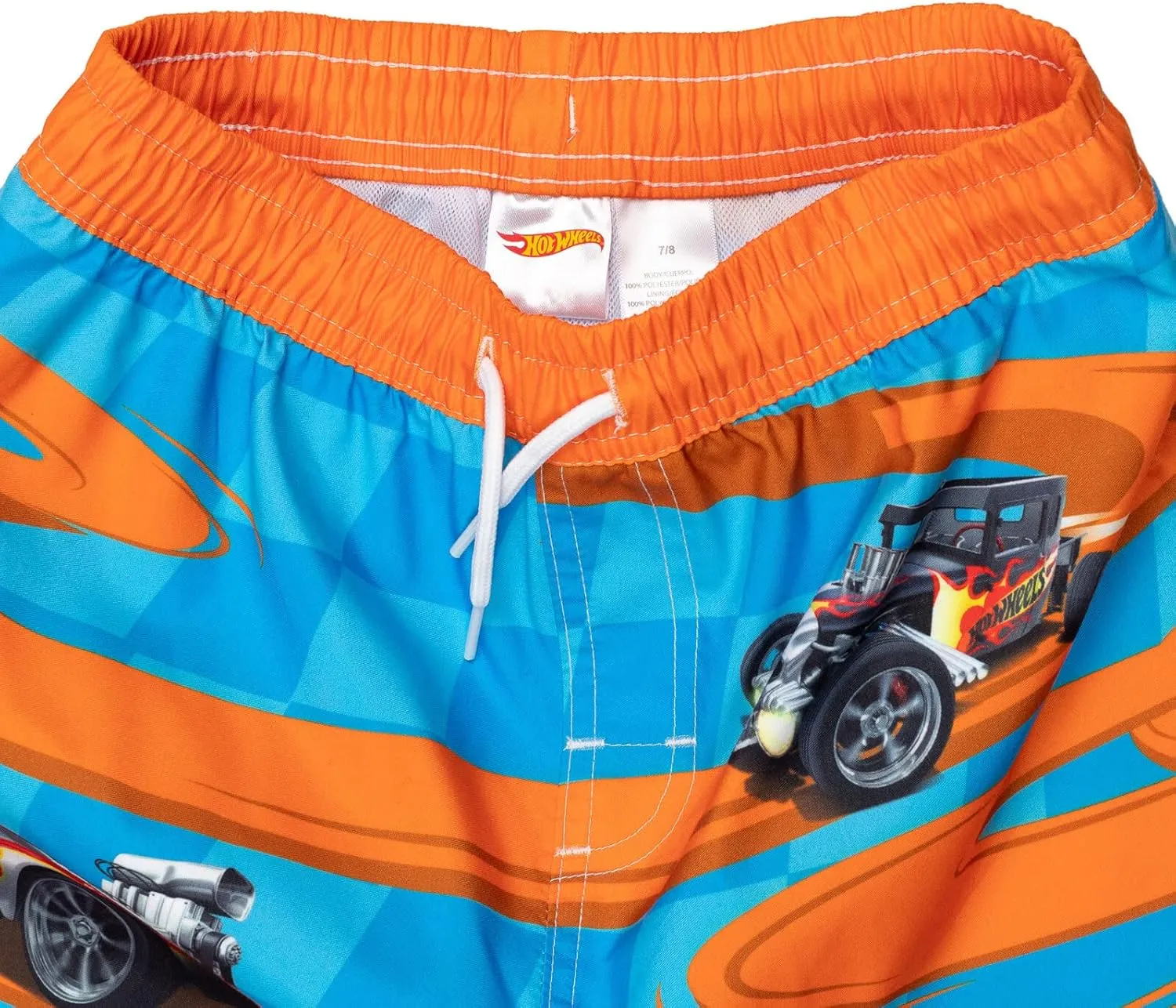 Hot Wheels UPF 50  Pullover Rash Guard and Swim Trunks Outfit Set Toddler to Big Kid