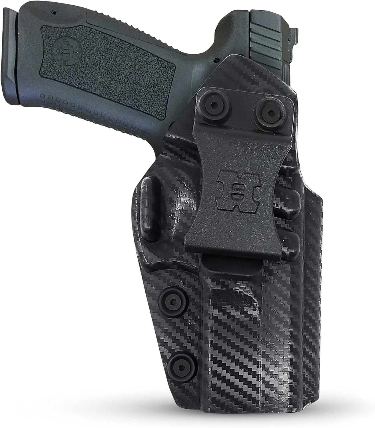 Houston Gun Holsters Concealed Carry Iwb Kydex Holster - by Houston | Lined Inside for Strong Retention and Maximum Protection Reinforced Plastic Clip Carbon Fiber Lightweight CANIK TP9 SA 9mm