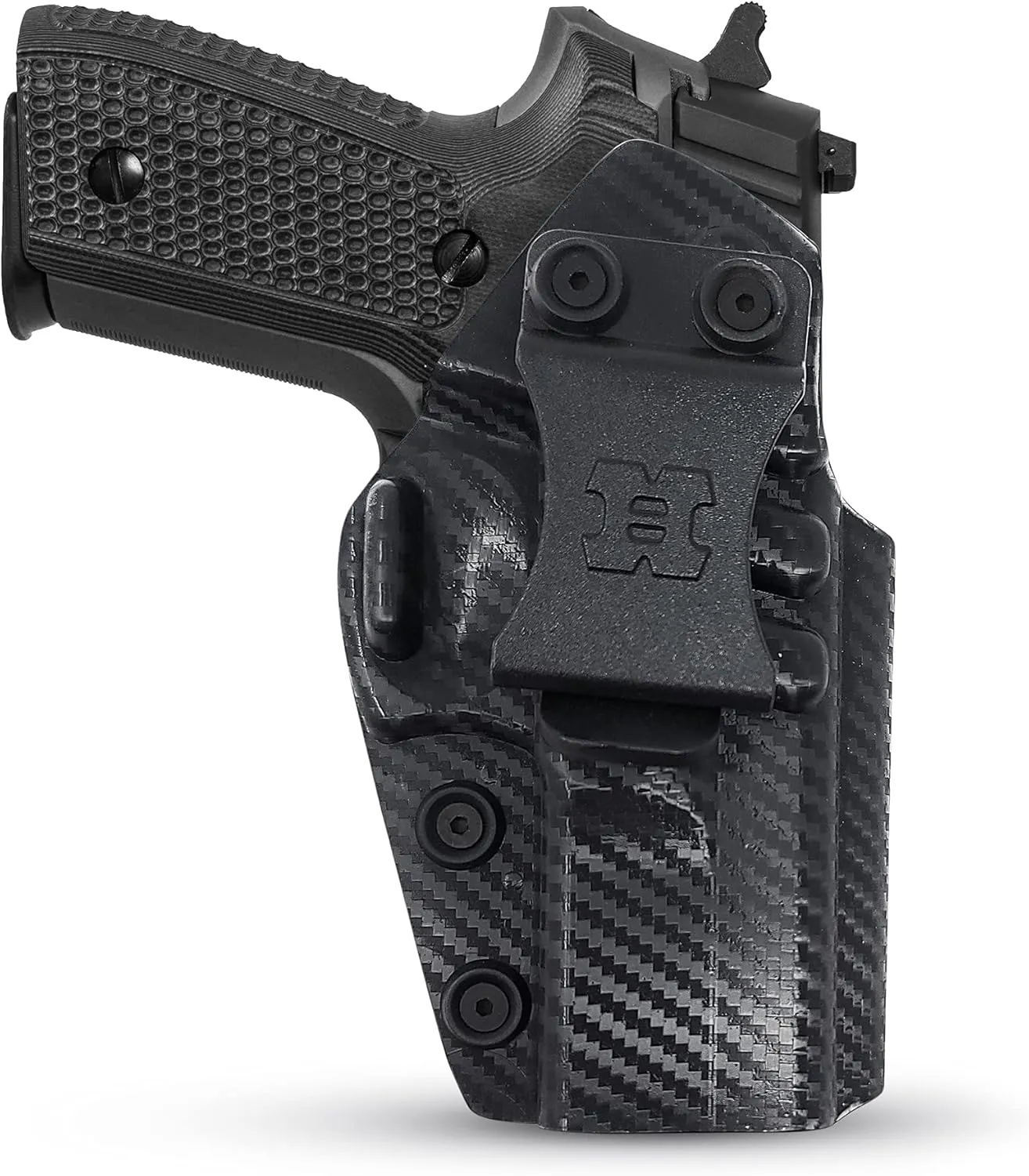 Houston Gun Holsters Concealed Carry Iwb Kydex Holster - by | Lined Inside for Strong Retention and Maximum Protection Reinforced Plastic Clip Carbon Fiber Lightweight Durable SIG P228 / 229