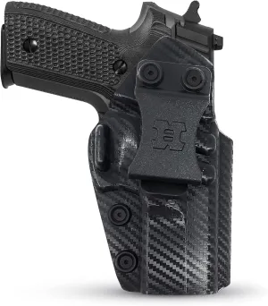 Houston Gun Holsters Concealed Carry Iwb Kydex Holster - by | Lined Inside for Strong Retention and Maximum Protection Reinforced Plastic Clip Carbon Fiber Lightweight Durable SIG P228 / 229