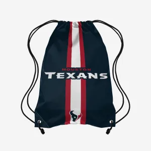 Houston Texans Team Stripe Wordmark Drawstring Backpack