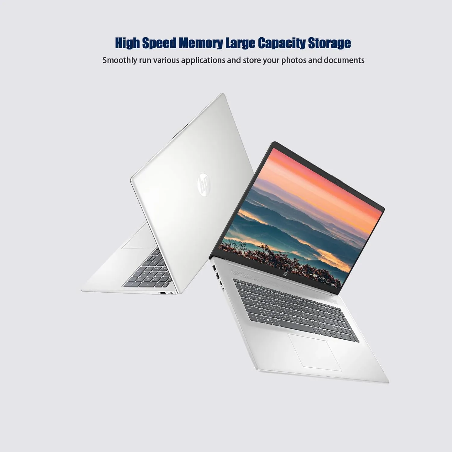 HP 17 Laptop, 17.3" FHD Display, 32GB RAM, 1TB SSD, AMD Ryzen 5 Processor(Beats i7-1165G7, Up to 4.3GHz), Webcam, Numeric Keypad, Long Battery Life, Windows 11 Home, Alpacatec Accessories, Silver
