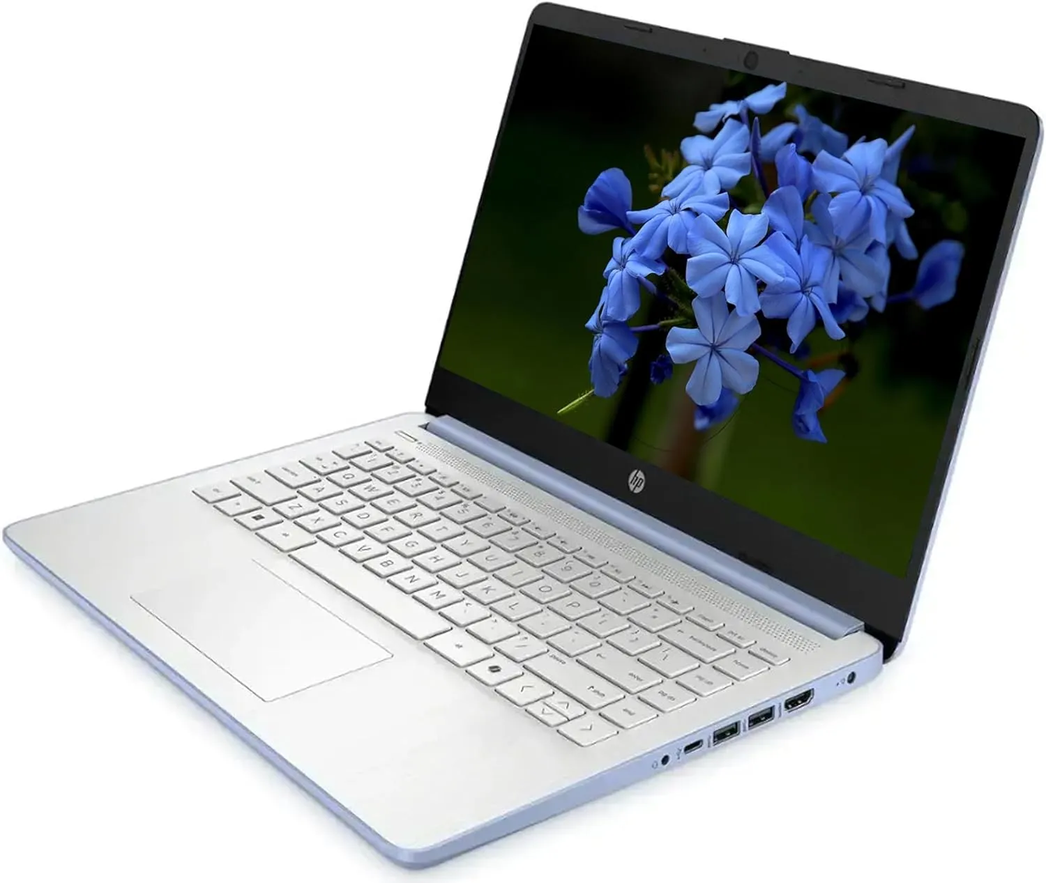 HP AI-Powered 14" HD Laptop with Microsoft Office and 1TB Cloud Storage Included for 1-Year| 16GB RAM|128GB SSD & 128GB Portable SSD| Intel 4-Core CPU| Webcam| Ultra Light|Windows 11| RK Bundle| Blue