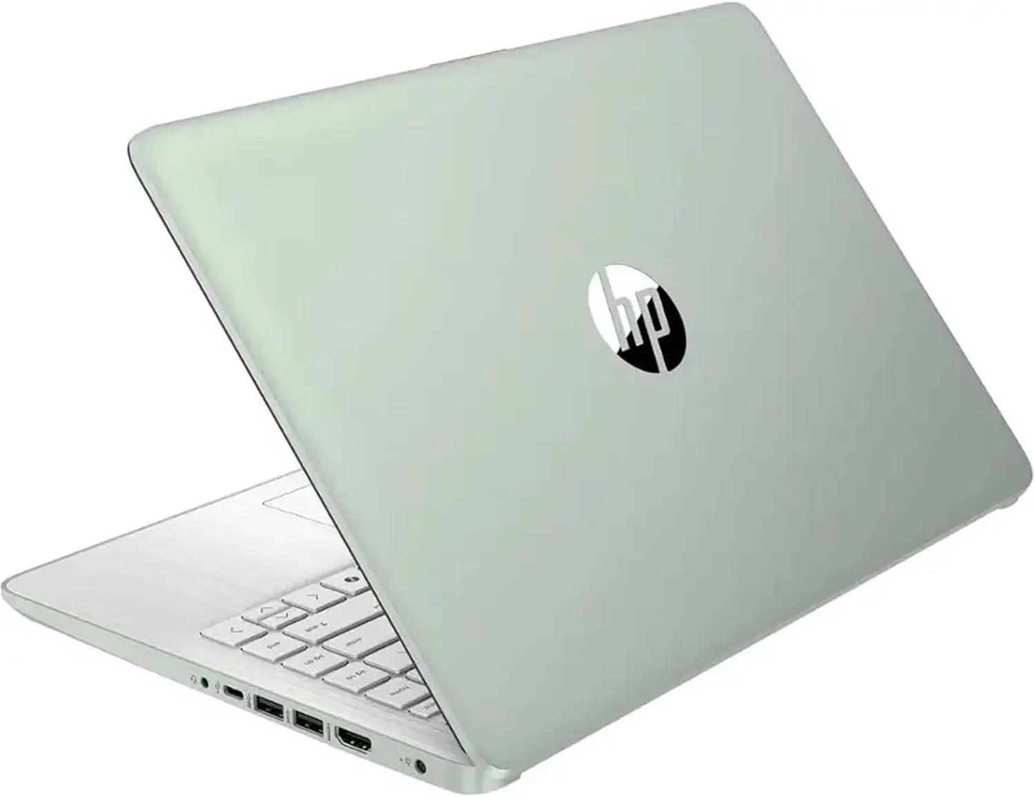 HP AI-Powered 14" HD Laptop with Microsoft Office and 1TB Cloud Storage Included for 1-Year| 8GB RAM| 128GB SSD & 128GB Portable SSD| Intel 4-Core CPU| Webcam| Ultra Light|Windows 11| RK Bundle| Green