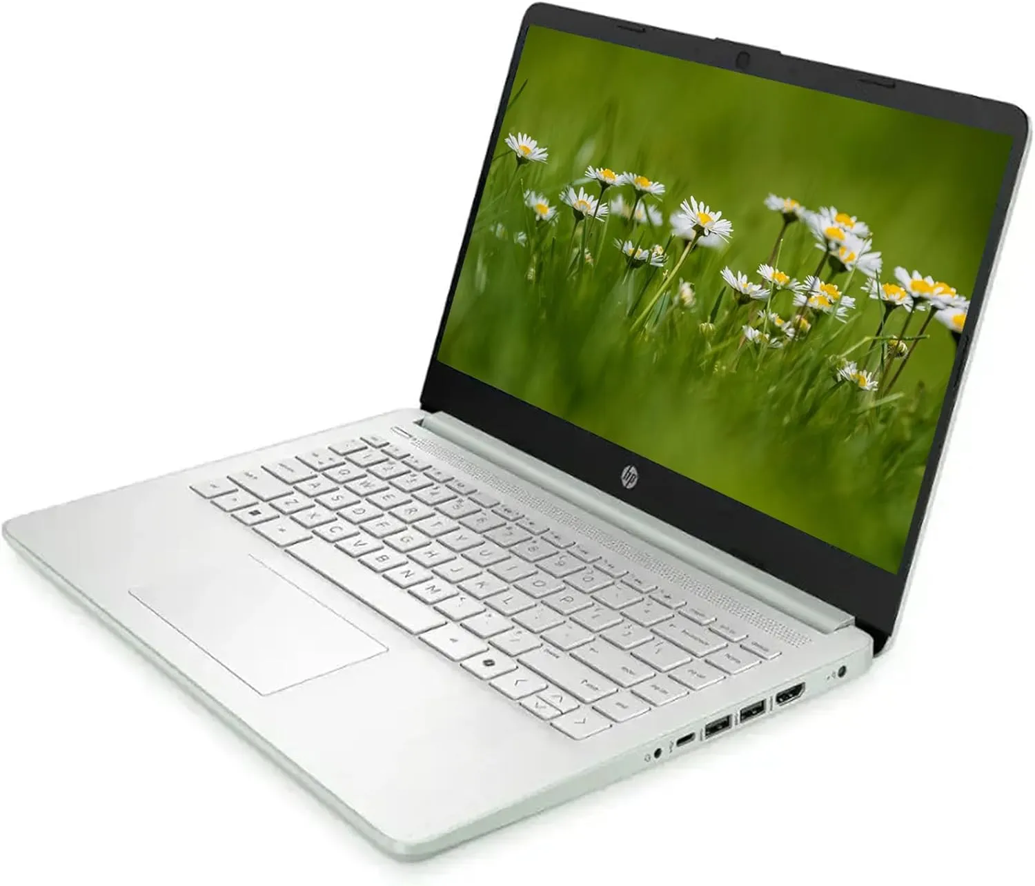 HP AI-Powered 14" HD Laptop with Microsoft Office and 1TB Cloud Storage Included for 1-Year| 8GB RAM| 128GB SSD & 128GB Portable SSD| Intel 4-Core CPU| Webcam| Ultra Light|Windows 11| RK Bundle| Green