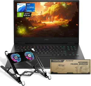 HP OMEN VR-Ready Gaming Laptop, 16.1" FHD 165Hz IPS Display, Intel i9-14900HX, NVIDIA GeForce RTX 4060, 64GB DDR5, 2TB 2TB SSD, RGB Backlit, Wi-Fi 7, Bundle with PCO Notebook Folding Radiator, Cooler