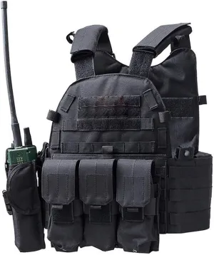 Hunting Molle Tactical Vest Security Training Pouch Protective Waistcoat